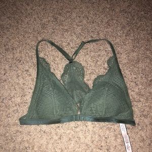 Raserback clip in the front bralette-olive green